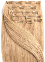 BellaHair Csatos Emberi Póthaj Classic Világos Aranyszőke Színben 60cm (Szín #18) (RC-CL-6018)