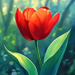 Alkotásutca Napsütötte tulipán - Számfestő készlet kereten 40x40