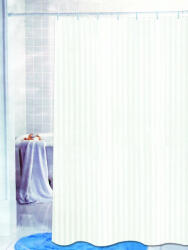  MINOTTI zuhanyfüggöny, 2000x1800 mm, fehér (csíkos textúrával) (MZ002)