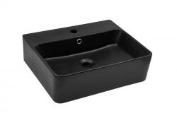  MINOTTI pultra helyezhető mosdó 525x420x155 mm, csaplyukkal, matt fekete (7035CM)