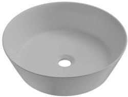  COPEN matt középszürke kerek, pultra ültethető kerámia mosdótál, 430x430x130 mm (C-15-215MG)