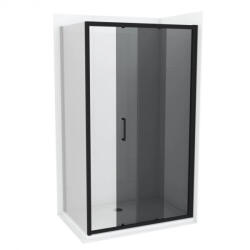  Tolóajtós zuhanyajtó ATLAS BLACK 1400x1950 mm sötétített víztiszta üveg, fekete keret, 6 mm (C-02-B4140)