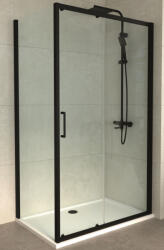  COPEN ATLAS BLACK fix oldalfal 70x195 cm, füstüveg, fekete (C-02-B4070)