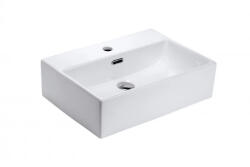  MINOTTI téglalap alakú pultra építhető mosdó csaptelep furattal, 515x380x150 mm, fehér (7003) (7003)