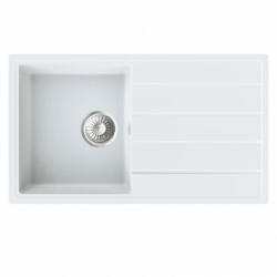  MILO METRO 760 x 440 x 195 mm gránit mosogató - Fehér (Magnesia white) (MET-M-1KDO)
