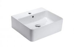 MINOTTI szögletes pultra építhető mosdó csaptelep furattal, 460x420x160 mm, fehér (7001) (7001)