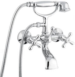 EMMEVI Rubinetterie DECO Kézizuhanyos kádcsaptelep króm, kétkaros (CR12011)