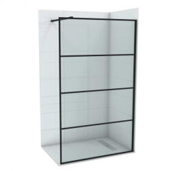  COPEN MONTE Walk-in zuhanyfal 1000x2000 mm - Matt fekete keretes (C-02-SB100)