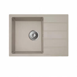  MILO METRO 620 x 440 x 195 mm gránit mosogató - Homokbézs (Pure sand) (MET-P-1KKO)