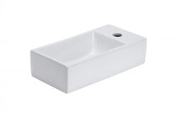  MINOTTI szögletes pultra építhető kézmosó bal oldali csaplyukkal, 405x205x105 mm, fehér (7014L) (7014L)