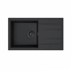  MILO RETTO 780 x 460 x 215 mm gránit mosogató - Fekete (Lava stone) (RET-L-1KDO)
