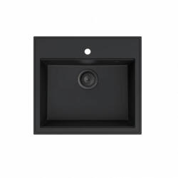  MILO RETTO 560 x 510 x 215 mm gránit mosogató - Fekete (Lava stone) (RET-L-1KBO)