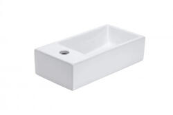  MINOTTI szögletes pultra építhető kézmosó oldalsó csaplyukkal, 405x205x105 mm, fehér (7014D) (7014D)