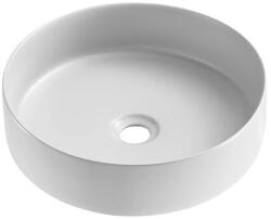  COPEN matt középszürke kerek, pultra ültethető kerámia mosdótál, 410x410x120 mm (C-15-214MG)