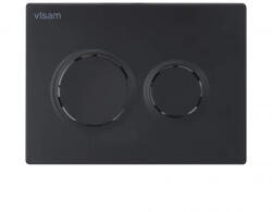  VISAM Olimpos nyomógombos öblítőlap 225x165x12 mm matt fekete (230-017)