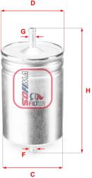 SOFIMA Filtru combustibil SOFIMA S 1583 B (S 1583 B) - fixbox
