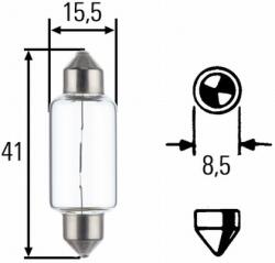 HELLA Bec Hella C15W 12V 15W SV8 5 (10294907)
