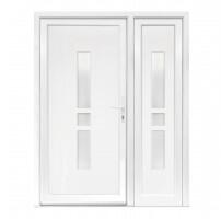 Bastion Usa exterior dubla PVC GISELA, 1400x2050 mm, deschidere dreapta, alb