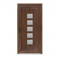 Bastion Usa exterior PVC MIA, 980x2000 mm, deschidere stanga, alb interior-nuc exterior
