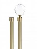 Sn Deco Group Galerie dubla metalica Cristal 16mm, vintage, 200 cm, KIT COMPLET Suport draperie