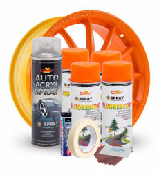 AVEX Kit complet reparatie si vopsire jante culoare Orange Fluorescent, V4 (AVX-KVJ-OFV4) - vagauto