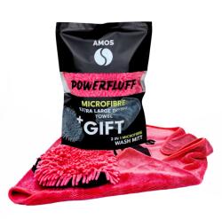 amos Prosop roz microfibra ultra absorbant Powerfluff 1000 GSM 60*80cm + manusa CADOU (APR0011)