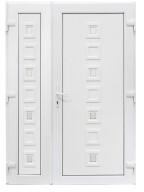 Bastion Usa exterior dubla PVC LOLA, 1400x2050 mm, deschidere dreapta, alb