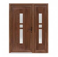 Bastion Usa exterior dubla PVC GISELA, 1400x2050 mm, deschidere dreapta, nuc