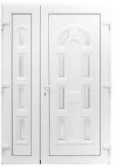 Bastion Usa exterior dubla PVC MAGNOLIA, 1400x2050 mm, deschidere dreapta, alb