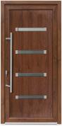 Bastion Usa exterior PVC MOSS, 980x2000 mm, deschidere stanga, nuc, maner spatial