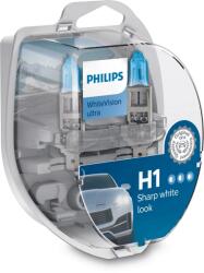 Philips Bec Halogen Philips H1/W5W WhiteVision ultra 12V 55W P14, 5s - Set 2 Buc (13003021)