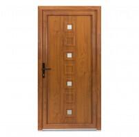 Bastion Usa intrare PVC Lola, 980x2000, deschidere stanga privit din interior, culoare stejar auriu pe ambele fete