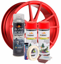 AVEX Kit complet reparatie si vopsire jante culoare Rosu Fluorescent, V2 (AVX-KVJ-RFV2) - vagauto