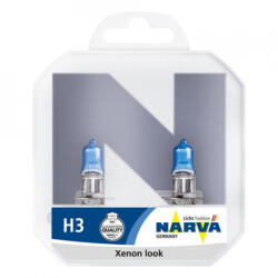 NARVA Set 2 Becuri Far H3 55W 12V Range Power White Narva (48602RPNVAS2)
