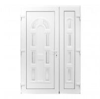 Bastion Usa exterior dubla PVC MAGNOLIA, 1400x2050 mm, deschidere stanga, alb