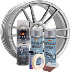 AVEX Kit complet reparatie si vopsire jante culoare Argintiu Metalizat, V2 (AVX-KVJ-AGV2) - vagauto