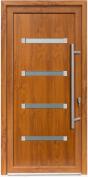 Bastion Usa exterior PVC MOSS, profil Klass, 980x2000 mm, deschidere dreapta, alb stejar auriu , maner spatial