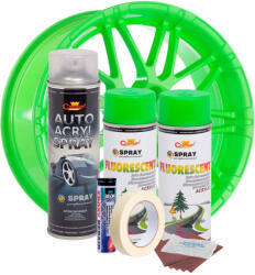 AVEX Kit complet reparatie si vopsire jante culoare Verde Fluorescent, V2 (AVX-KVJ-VFV2) - vagauto
