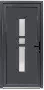 Bastion Usa exterior PVC GISELA, 980x2000 mm, deschidere dreapta, alb interior-gri antracit exterior