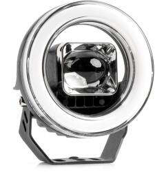 AMiO Proiector LED cu Angel Eye model AWL58, pozitie, semnalizare, faza lunga/scurta, pentru Off-Road, ATV, SSV, putere 45W, 8000lm, tensiune 9-36V, dimensiuni 114, 5 x 114, 5 x 52 mm (AVX-AM04199)