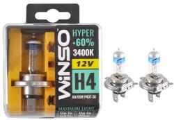 Winso Bec Halogen Winso Hyper +60% H4 - 12V, 60/55W P43t-38 ● 3400K ● Set 2 buc (12-745-904)