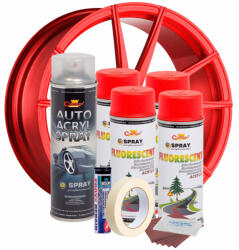AVEX Kit complet reparatie si vopsire jante culoare Rosu Fluorescent, V4 (AVX-KVJ-RFV4) - vagauto