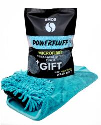 amos Prosop albastru microfibra ultra absorbant AMOS Powerfluff 1000 GSM 60*80cm + manusa CADOU (APR0012)