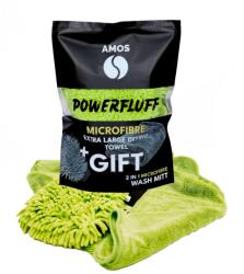 amos Prosop verde microfibra ultra absorbant Powerfluff 1000 GSM 60*80cm + manusa CADOU (APR0015)