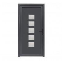 Bastion Usa exterior PVC MIA, 980x2000 mm, deschidere dreapta, alb interior-gri antracit exterior