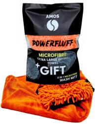 amos Prosop orange microfibra ultra absorbant Powerfluff 1000 GSM 60*80cm + manusa CADOU (APR0013)