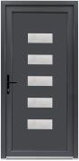 Bastion Usa exterior PVC PAUL, 980x2000 mm, deschidere stanga, alb interior-gri antracit exterior