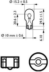 Philips BEC FRANA W16W 12V SET 10 buc PHILIPS (12067CP)