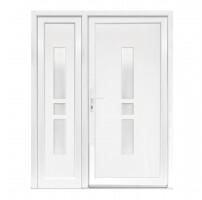Bastion Usa exterior dubla PVC GISELA, 1400x2050 mm, deschidere stanga, alb