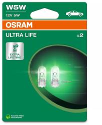 OSRAM Bec Osram Ultra Life W5W 12V 5W W2.1X9.5s Set 2 buc (10327629)